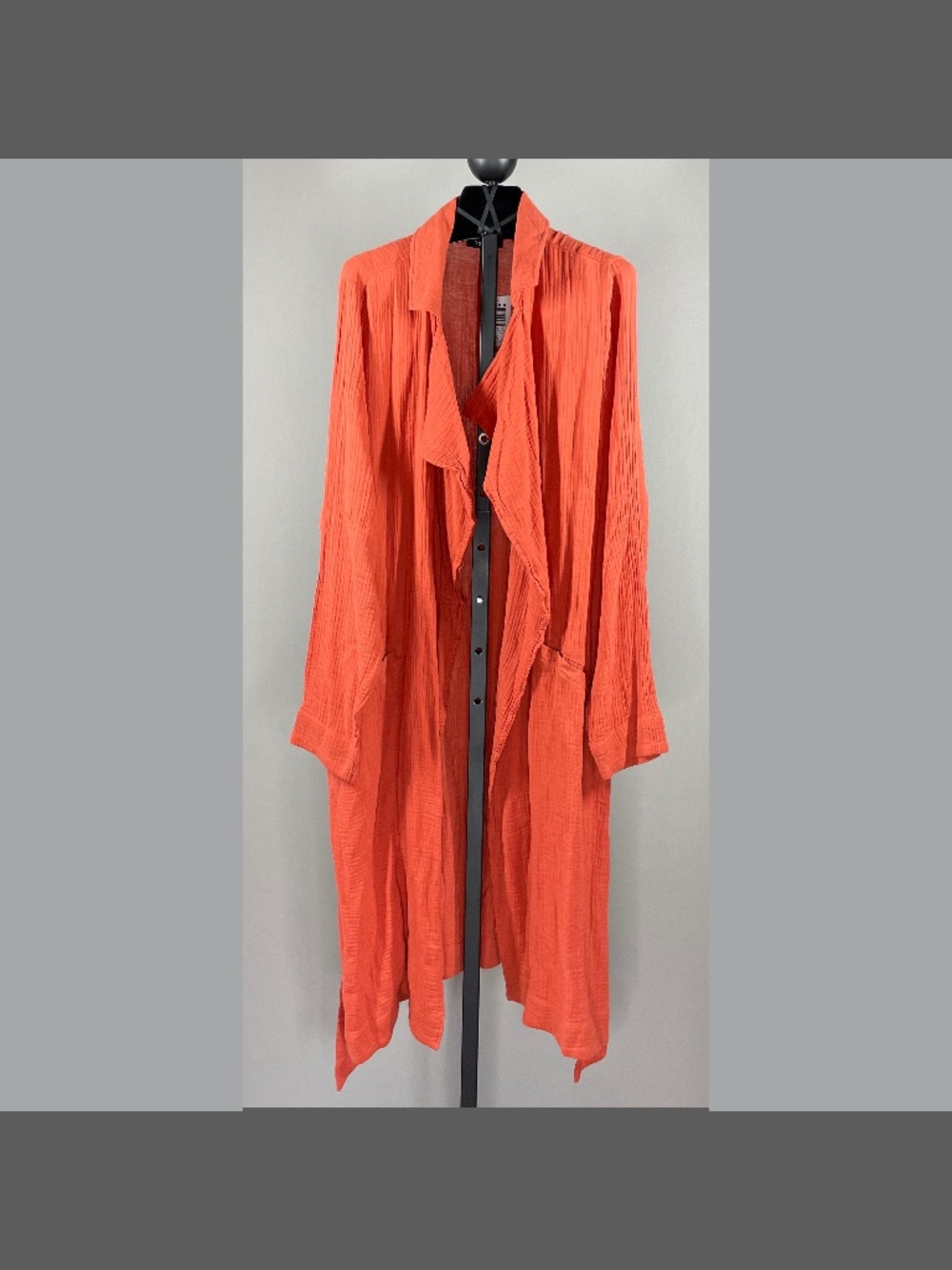 NEW Torrid Jacket Womens 2X orange cotton long trench cardigan boho indie retro